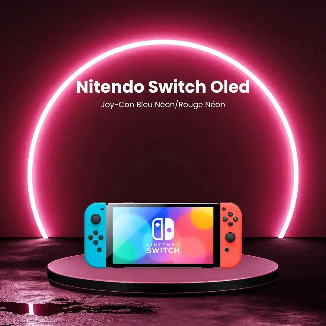 Nintendo Switch - OLED (Neon Blue Neon Red)